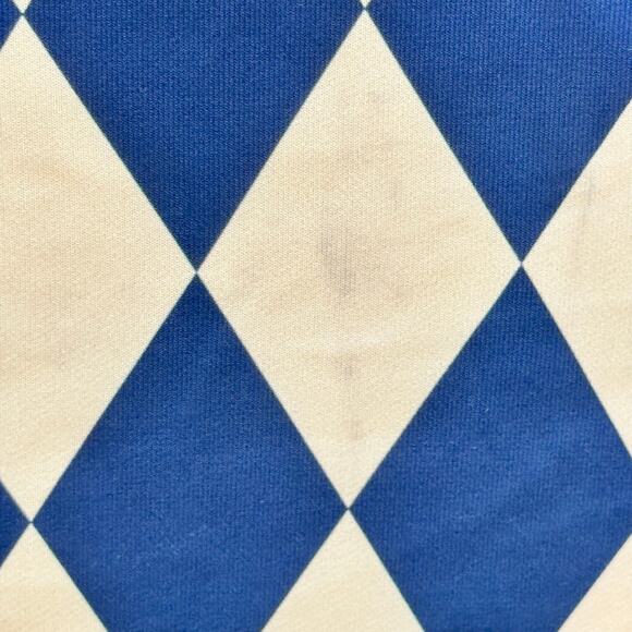 Bogey Boys Golf Performance Argyle Diamond Polo Shirt Men's Small Blue Gold - Picture 9 of 9